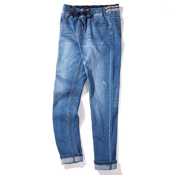 2019 summer thin section ultra-stretch casual large size men's trousers large size elastic waist men plus-sized jeans1, Blue
2019 summer thin section ultra-stretch casual large size men's trousers large size elastic waist men plus-sized jeans1, Blue