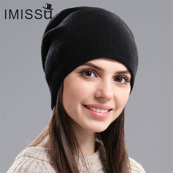 imissu autumn winter hats knitted real wool skullies casual beanie solid colors ski gorros fashion cap warm muts hat y201024, Blue;gray
imissu autumn winter hats knitted real wool skullies casual beanie solid colors ski gorros fashion cap warm muts hat y201024, Blue;gray