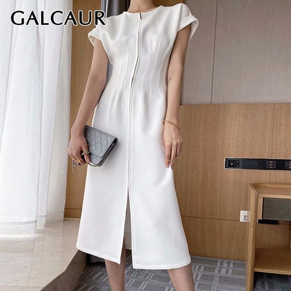 galcaur slim women's dress o neck short sleeve tunic high waist split midi summer dresses females 2020 korean chic style new, Black;gray
galcaur slim women's dress o neck short sleeve tunic high waist split midi summer dresses females 2020 korean chic style new, Black;gray
