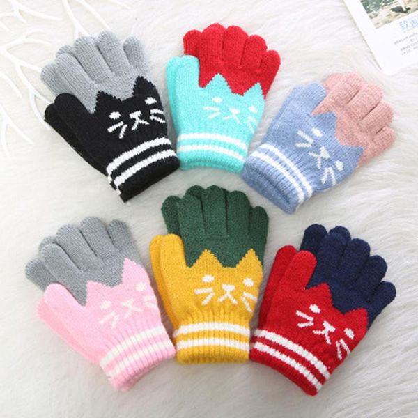 five fingers gloves cat splice mittens winter baby boys girls knitted warm rope full finger for children toddler kids, Blue;gray
five fingers gloves cat splice mittens winter baby boys girls knitted warm rope full finger for children toddler kids, Blue;gray