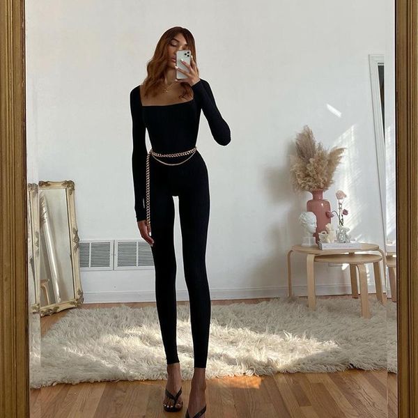 women's tracksuits europe and the united states autumn winter design sense niche jumpsuit square neck slim women, Gray
women's tracksuits europe and the united states autumn winter design sense niche jumpsuit square neck slim women, Gray