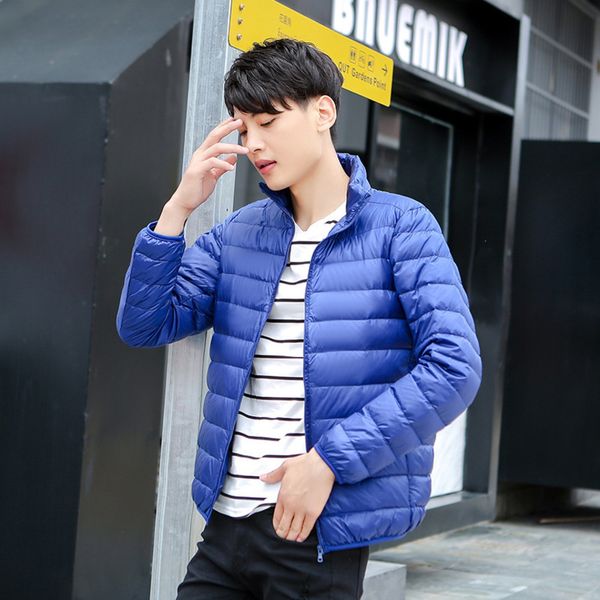Autumn winter down light thin stand collar short Korean slim fit off-season men's large warm et, Black
Autumn winter down light thin stand collar short Korean slim fit off-season men's large warm et, Black