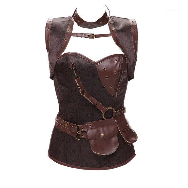 bustiers & corsets steel boned steampunk corset jacket bag belt zipper plus size gothic vintage brocade grey/brown s-6xl1, Black;white
bustiers & corsets steel boned steampunk corset jacket bag belt zipper plus size gothic vintage brocade grey/brown s-6xl1, Black;white