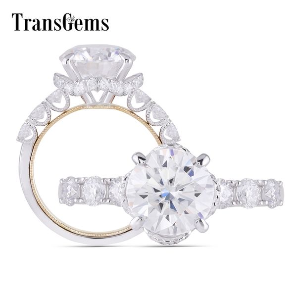 transgems 14k white and yellow gold center 5ct 11mm gh color moissanite engagement ring for women anniversary gold ring u shape y200620, Slivery;golden
transgems 14k white and yellow gold center 5ct 11mm gh color moissanite engagement ring for women anniversary gold ring u shape y200620, Slivery;golden