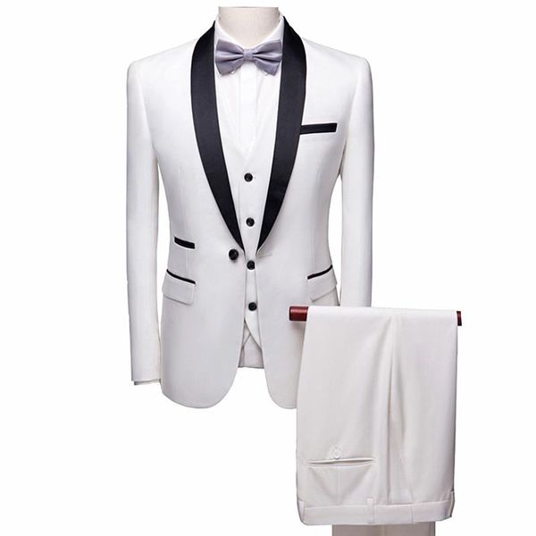 men's suits & blazers mens tuxedo suit 3 piece set white blue red large size 6xl men blazer pants vest, White;black
men's suits & blazers mens tuxedo suit 3 piece set white blue red large size 6xl men blazer pants vest, White;black