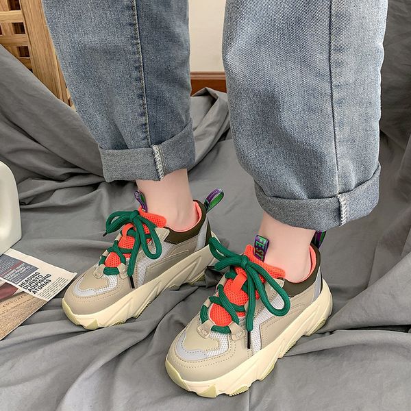 2021 the new fashion breathable chunky tennis fall thick soles lace up to vulcanize women's platform trainers shoes jsuy, Black
2021 the new fashion breathable chunky tennis fall thick soles lace up to vulcanize women's platform trainers shoes jsuy, Black