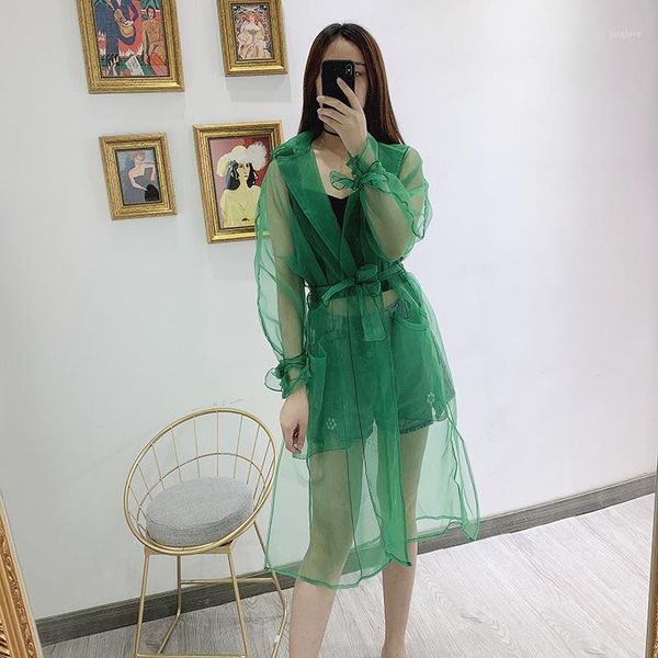 slim see through transparent lace mesh green bow wrap belt sashes long trench coat cardigan summer chaqueta sun windbreaker1, Tan;black
slim see through transparent lace mesh green bow wrap belt sashes long trench coat cardigan summer chaqueta sun windbreaker1, Tan;black