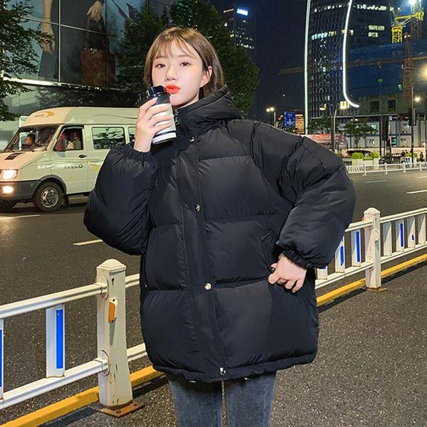 oversized winter short jacket for women thick cotton padded casual woman parkas hooded korean style solid loose plus size coats, Black
oversized winter short jacket for women thick cotton padded casual woman parkas hooded korean style solid loose plus size coats, Black