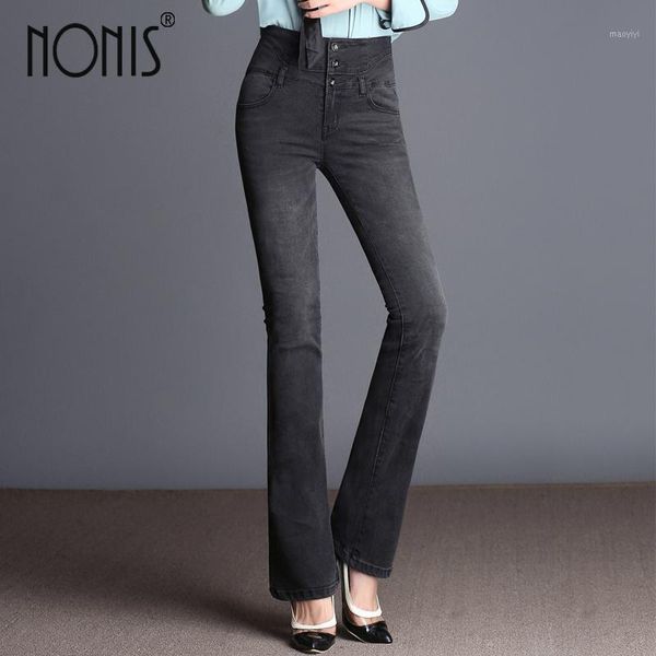 nonis women jeans full length light flared trousers slim denim pants high waist jeans 2017 autum female pantalon plus size1, Blue
nonis women jeans full length light flared trousers slim denim pants high waist jeans 2017 autum female pantalon plus size1, Blue
