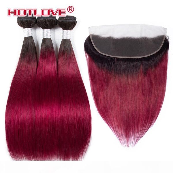 ombre bundles with frontal closure brazilian straight human hair weave bundle with 13*4 frontal two tone color t1b 30 27 99j burgundy, Black;brown
ombre bundles with frontal closure brazilian straight human hair weave bundle with 13*4 frontal two tone color t1b 30 27 99j burgundy, Black;brown