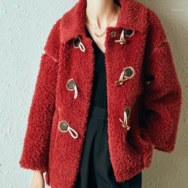 women 2020 autumn winter genuine sheep shearing short coat lady casual thick warm wool jacket female loose lambswool outwear b351, Black
women 2020 autumn winter genuine sheep shearing short coat lady casual thick warm wool jacket female loose lambswool outwear b351, Black