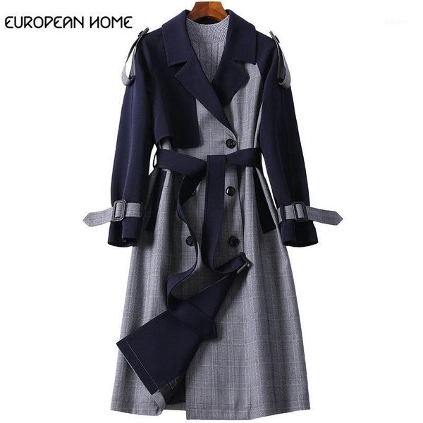 spring coat women clothes 2020 windbreaker new korean fashion double breasted plaid stitching autumn long trench coat women1, Tan;black
spring coat women clothes 2020 windbreaker new korean fashion double breasted plaid stitching autumn long trench coat women1, Tan;black