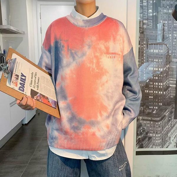 men's sweaters autumn winter tie dye knitted sweater men vintage korean fashion round neck long sleeve pullover hip hop jumper pull hom, White;black
men's sweaters autumn winter tie dye knitted sweater men vintage korean fashion round neck long sleeve pullover hip hop jumper pull hom, White;black