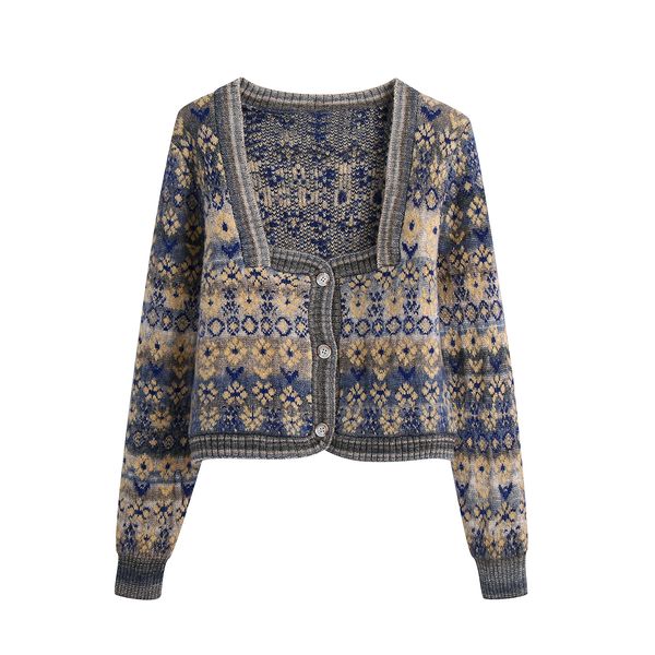 women cardigan brocade knitted sweater vest autumn winter new design casual square neck long sleeve crochet with front button, White;black
women cardigan brocade knitted sweater vest autumn winter new design casual square neck long sleeve crochet with front button, White;black