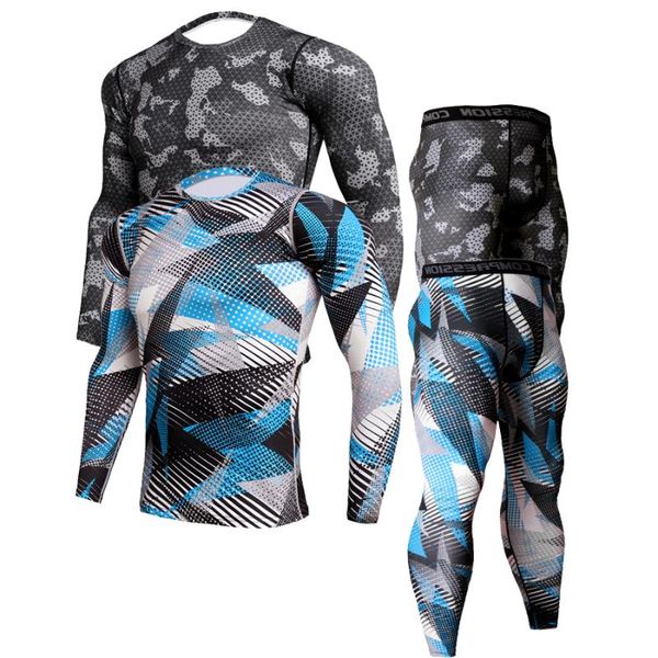 running sets men's sports compression set t-shirt pants skin tire long sleeves fitness rashguard thermal underwear, Black;blue
running sets men's sports compression set t-shirt pants skin tire long sleeves fitness rashguard thermal underwear, Black;blue