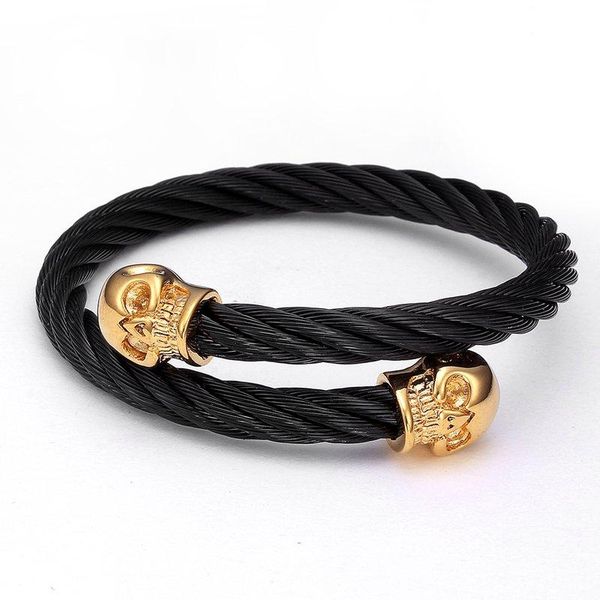 vintage open cuff skeleton charm bracelets male braided stainless steel skull bangle & bracelet men women fashion jewelry, Golden;silver
vintage open cuff skeleton charm bracelets male braided stainless steel skull bangle & bracelet men women fashion jewelry, Golden;silver