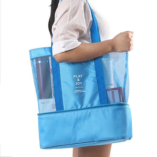 high capacity women mesh transparent bag double-layer heat preservation large picnic beach shoulder bags
high capacity women mesh transparent bag double-layer heat preservation large picnic beach shoulder bags