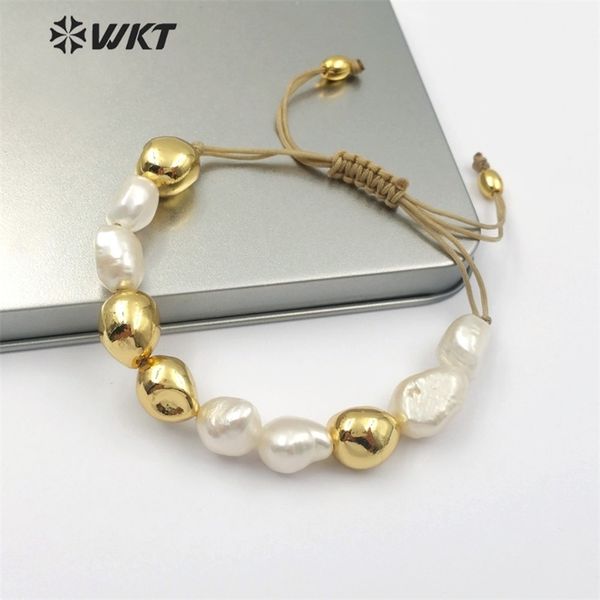 wt-b454 natural freshwater pearl bracelet white pearl with gold dipped one handmade beads bracelet dainty pearl jewelry y200730, Black
wt-b454 natural freshwater pearl bracelet white pearl with gold dipped one handmade beads bracelet dainty pearl jewelry y200730, Black