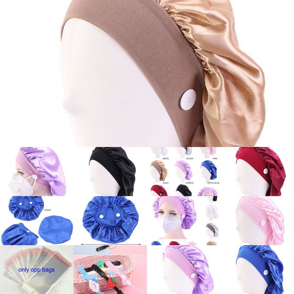 solid women satin bonnet loss fashion night sleep hat button mask holder turban caps ladies elastic hair bands chemo cap o9wci
solid women satin bonnet loss fashion night sleep hat button mask holder turban caps ladies elastic hair bands chemo cap o9wci
