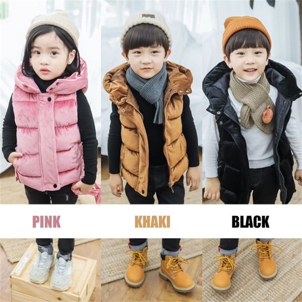 new children's autumn winter, down cotton vest, boy girl gold velvet hat baby thickened jacket tide. y200901, Camo
new children's autumn winter, down cotton vest, boy girl gold velvet hat baby thickened jacket tide. y200901, Camo