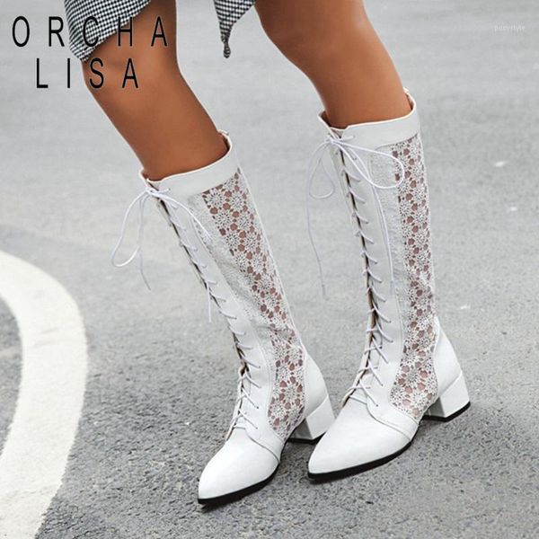 boots orcha lisa size 34-46 women knee high square heel zipper lace mesh summer cool breathable women's shoes1, Black
boots orcha lisa size 34-46 women knee high square heel zipper lace mesh summer cool breathable women's shoes1, Black