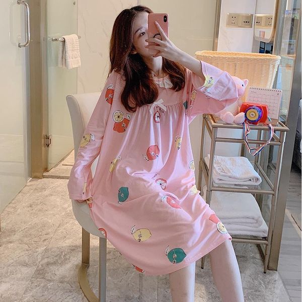 fall nightgown women nightdress ladies sleepwear loose long sleeve cartoon nightwear pregnant big size mujer home lounge wear1, Black;red
fall nightgown women nightdress ladies sleepwear loose long sleeve cartoon nightwear pregnant big size mujer home lounge wear1, Black;red