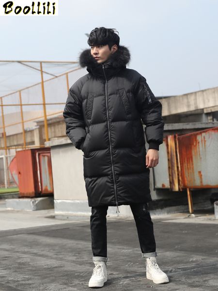 boollili men's winter thick warm long coat 90% duck down jacket men raccoon fur collar korean puffer parka 2020, Black
boollili men's winter thick warm long coat 90% duck down jacket men raccoon fur collar korean puffer parka 2020, Black