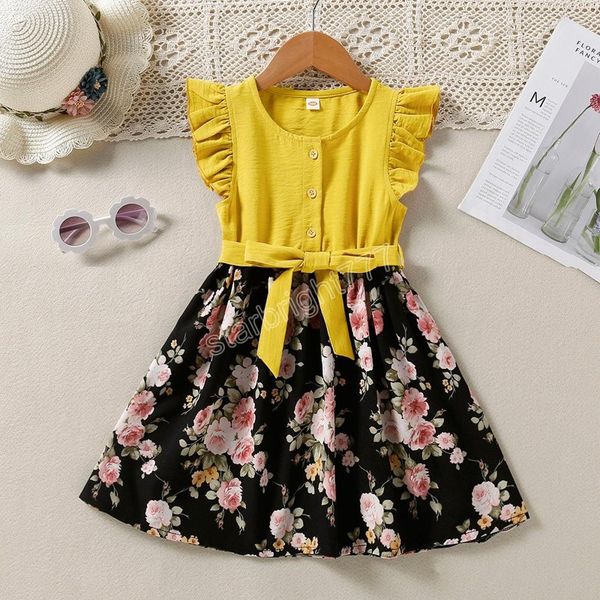 lace ruffle sleeve baby girl floral dress elegant children clothes with big bow summer new kids dresses clothing, Red;yellow
lace ruffle sleeve baby girl floral dress elegant children clothes with big bow summer new kids dresses clothing, Red;yellow