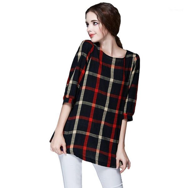 4xl 5xl plus size fashion women blouse o neck 3/4 sleeve plaid shirt casual vintage ladies big size blouses shirts 2020 red1, White
4xl 5xl plus size fashion women blouse o neck 3/4 sleeve plaid shirt casual vintage ladies big size blouses shirts 2020 red1, White