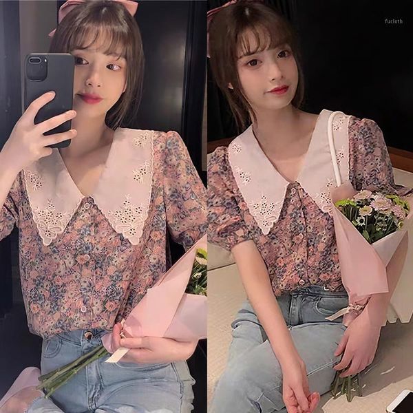 summer women blouse 2020 daisy floral print ladies femal short puff sleeve doll collar sweet chiffon casualshirt for girl1, White
summer women blouse 2020 daisy floral print ladies femal short puff sleeve doll collar sweet chiffon casualshirt for girl1, White