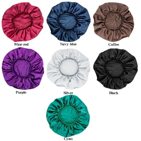 2020 new extra large women pure color satin night sleep cap bonnet hat head cover elastic wide band hair care, Yellow
2020 new extra large women pure color satin night sleep cap bonnet hat head cover elastic wide band hair care, Yellow