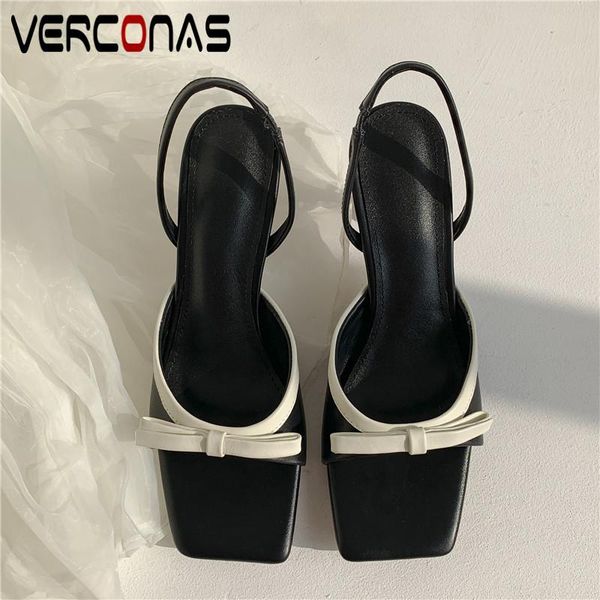 dress shoes verconas sweet woman sandals pumps classic design genuine leather butterfly-knot square toe thin high heel, Black
dress shoes verconas sweet woman sandals pumps classic design genuine leather butterfly-knot square toe thin high heel, Black
