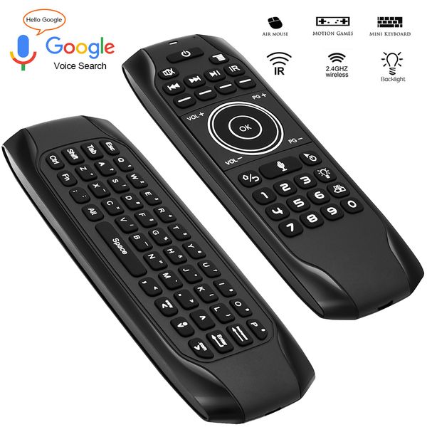 backlight voice control air mouse 2.4g wireless mini keyboard ir remote control for smart tv box h96 x96 mini mxq pro pc google assistant 
backlight voice control air mouse 2.4g wireless mini keyboard ir remote control for smart tv box h96 x96 mini mxq pro pc google assistant