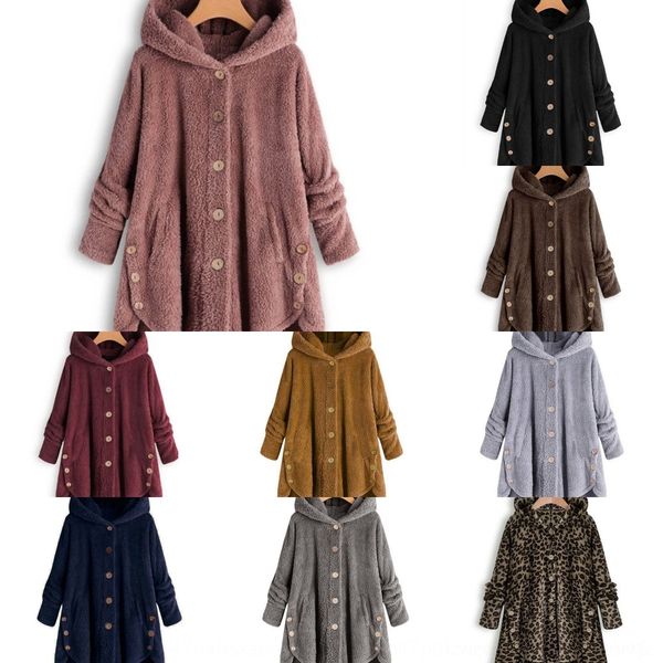 h7un9 2020 winter new fashion women's button brand irregular fashion plush coatbutton coat solid color coat floig, Black
h7un9 2020 winter new fashion women's button brand irregular fashion plush coatbutton coat solid color coat floig, Black