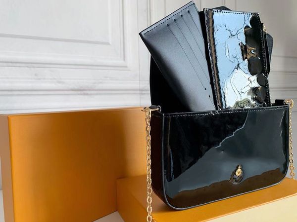 3 pcs/set favorite multi pochette accessories women crossbody purse messenger bags flowers designer shoulder patent leather with box
3 pcs/set favorite multi pochette accessories women crossbody purse messenger bags flowers designer shoulder patent leather with box