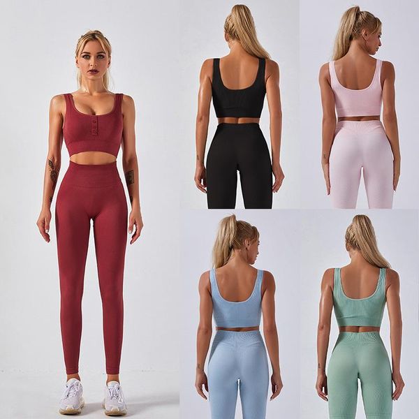 yoga outfits buttons seamless set women sports suits sport bra high waist fitness leggings pants gym sportswear workout clothes, White;red
yoga outfits buttons seamless set women sports suits sport bra high waist fitness leggings pants gym sportswear workout clothes, White;red