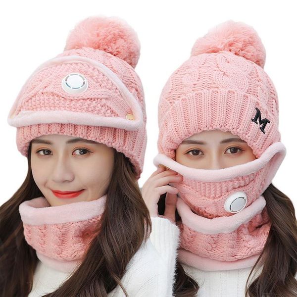 beanie/skull caps winter cycling hat women 3 piece warm wool beanies skullies hats with mask collar bib female velvet thick anti-smog knit, Blue;gray
beanie/skull caps winter cycling hat women 3 piece warm wool beanies skullies hats with mask collar bib female velvet thick anti-smog knit, Blue;gray