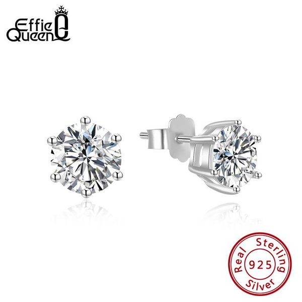 effie queen real 925 sterling silver solitaire stud earrings round shiny piercing diamond cut engagement wedding jewelry se335, Golden;silver
effie queen real 925 sterling silver solitaire stud earrings round shiny piercing diamond cut engagement wedding jewelry se335, Golden;silver