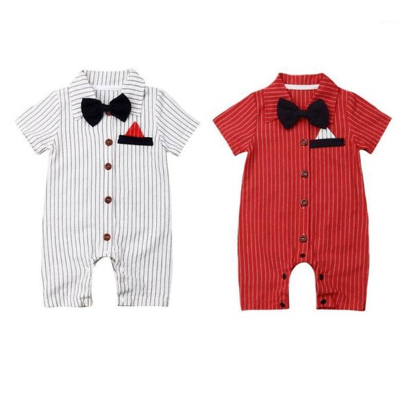 jumpsuits summer boys outfits one-piece baby boy formal wedding party clothes set striped bow-tie fashion drop1, Blue 
jumpsuits summer boys outfits one-piece baby boy formal wedding party clothes set striped bow-tie fashion drop1, Blue