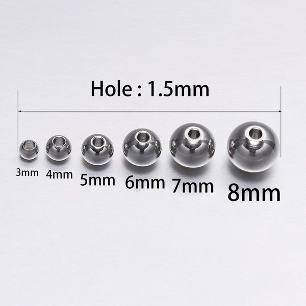 30 100pcs round seed beads stainless steel loose spacer beads for jewelry making bracelet big hole beads findings supplies h jllrjg, Silver
30 100pcs round seed beads stainless steel loose spacer beads for jewelry making bracelet big hole beads findings supplies h jllrjg, Silver