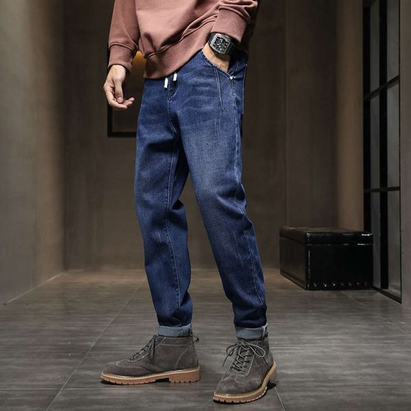 new jeans men's fashion brand small straight tube spring and autumn korean slim elastic leisure youth pants, Blue
new jeans men's fashion brand small straight tube spring and autumn korean slim elastic leisure youth pants, Blue