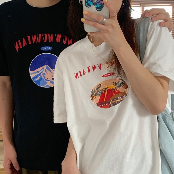 2020 summer korean version of simple lovers loose large personalized t-shirt print casual round neck short sleeve t-shirt for women uggim ug, White
2020 summer korean version of simple lovers loose large personalized t-shirt print casual round neck short sleeve t-shirt for women uggim ug, White
