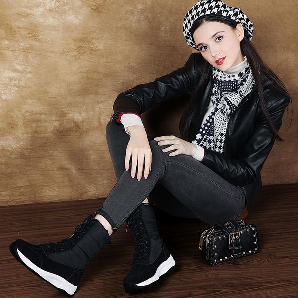 women snow boots platform winter boots thick plush waterproof non-slip fashion women winter shoes warm 35-43, Black
women snow boots platform winter boots thick plush waterproof non-slip fashion women winter shoes warm 35-43, Black