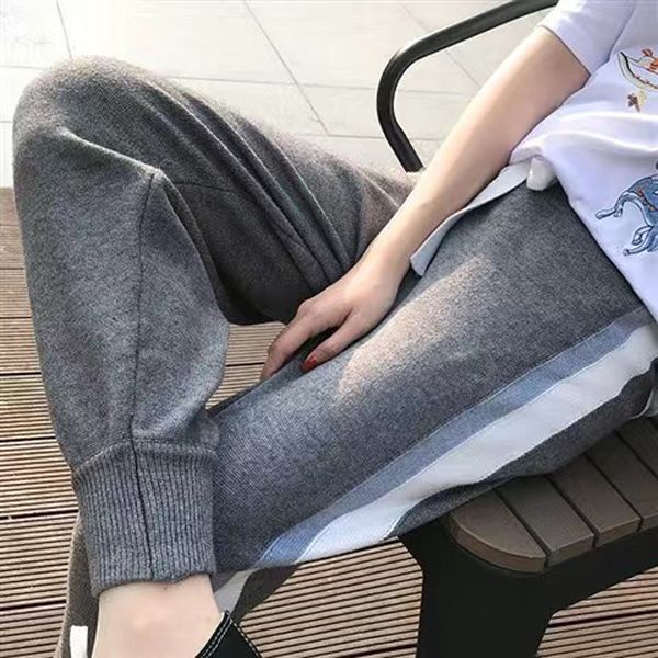 new autumn winter 2021 elasticity knitted or crocheted women's fashions let loose jogger more female size pants harem 1 4f80, Black;white
new autumn winter 2021 elasticity knitted or crocheted women's fashions let loose jogger more female size pants harem 1 4f80, Black;white