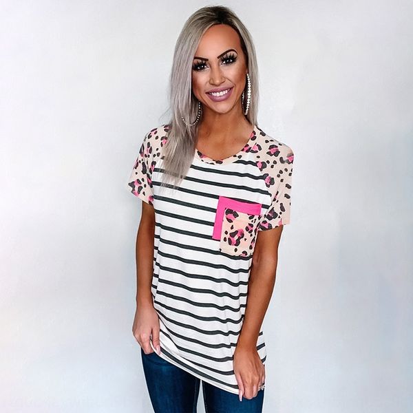 shiying stripe short sleeve t-shirt women's summer new product shirt splicing pocket crew neck pullover for women 252213 htjwd, White
shiying stripe short sleeve t-shirt women's summer new product shirt splicing pocket crew neck pullover for women 252213 htjwd, White