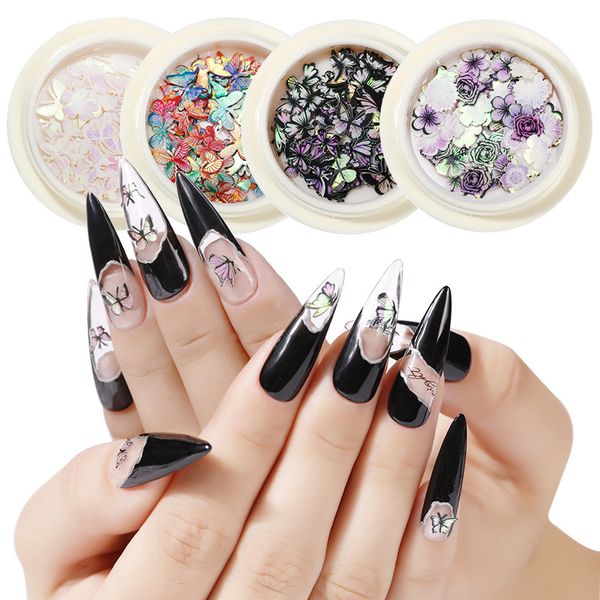 3d butterfly flowers colorful nail art sequins mixed wood pulp nails flake manicure decorations diy accessorries, Silver;gold
3d butterfly flowers colorful nail art sequins mixed wood pulp nails flake manicure decorations diy accessorries, Silver;gold