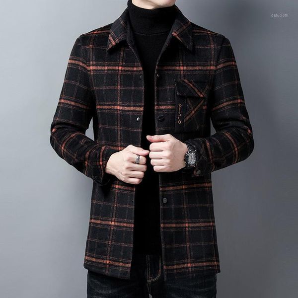 jas hi2020 winter wool double coat men long lapel leisure coat color matching cloth factory1, Black
jas hi2020 winter wool double coat men long lapel leisure coat color matching cloth factory1, Black