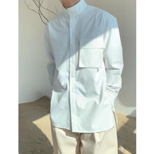 men's casual shirts 2021spring and autumn youth solid color chinese style multi-pocket loose long-sleeved shirt fashion wildshirt, White;black
men's casual shirts 2021spring and autumn youth solid color chinese style multi-pocket loose long-sleeved shirt fashion wildshirt, White;black
