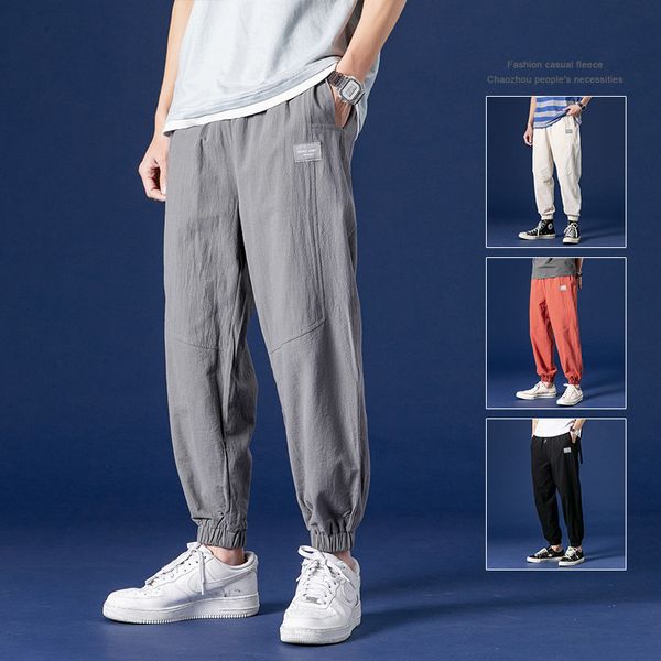 2020 summer new fashion casual pants men's leggings cotton hemp thin sports capris trend, Black
2020 summer new fashion casual pants men's leggings cotton hemp thin sports capris trend, Black