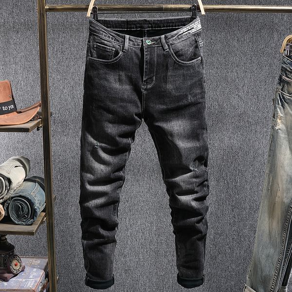 2021 new korean style fashion simple black color slim fit elastic men denim pencil pants vintage designer jeans homme 4cdp, Blue
2021 new korean style fashion simple black color slim fit elastic men denim pencil pants vintage designer jeans homme 4cdp, Blue
